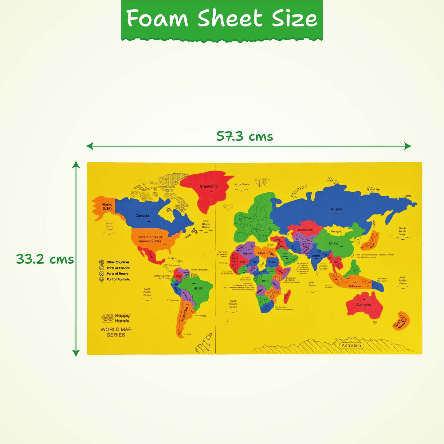 Map-o-graphy World Map with Flags and Flashcards