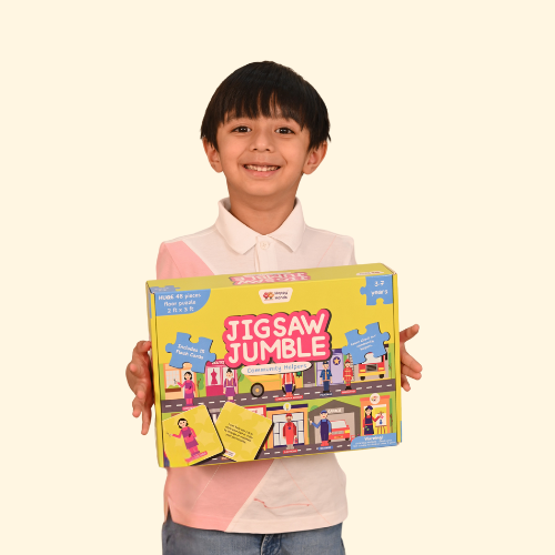 Jigsaw Jumble : Community Helpers | Jumbo Floor Puzzle with Flashcards