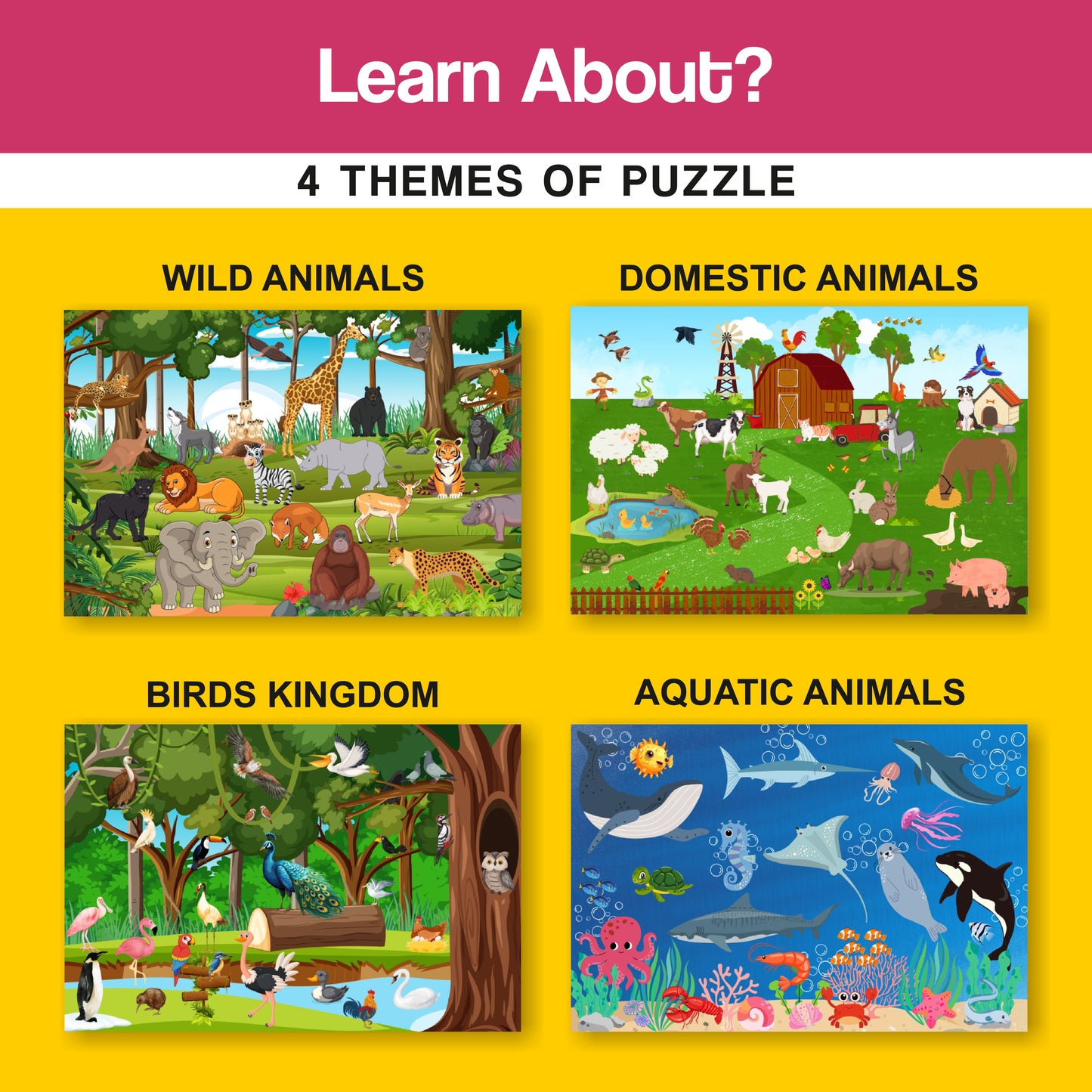 4in1 Puzzle : Animal Kingdom