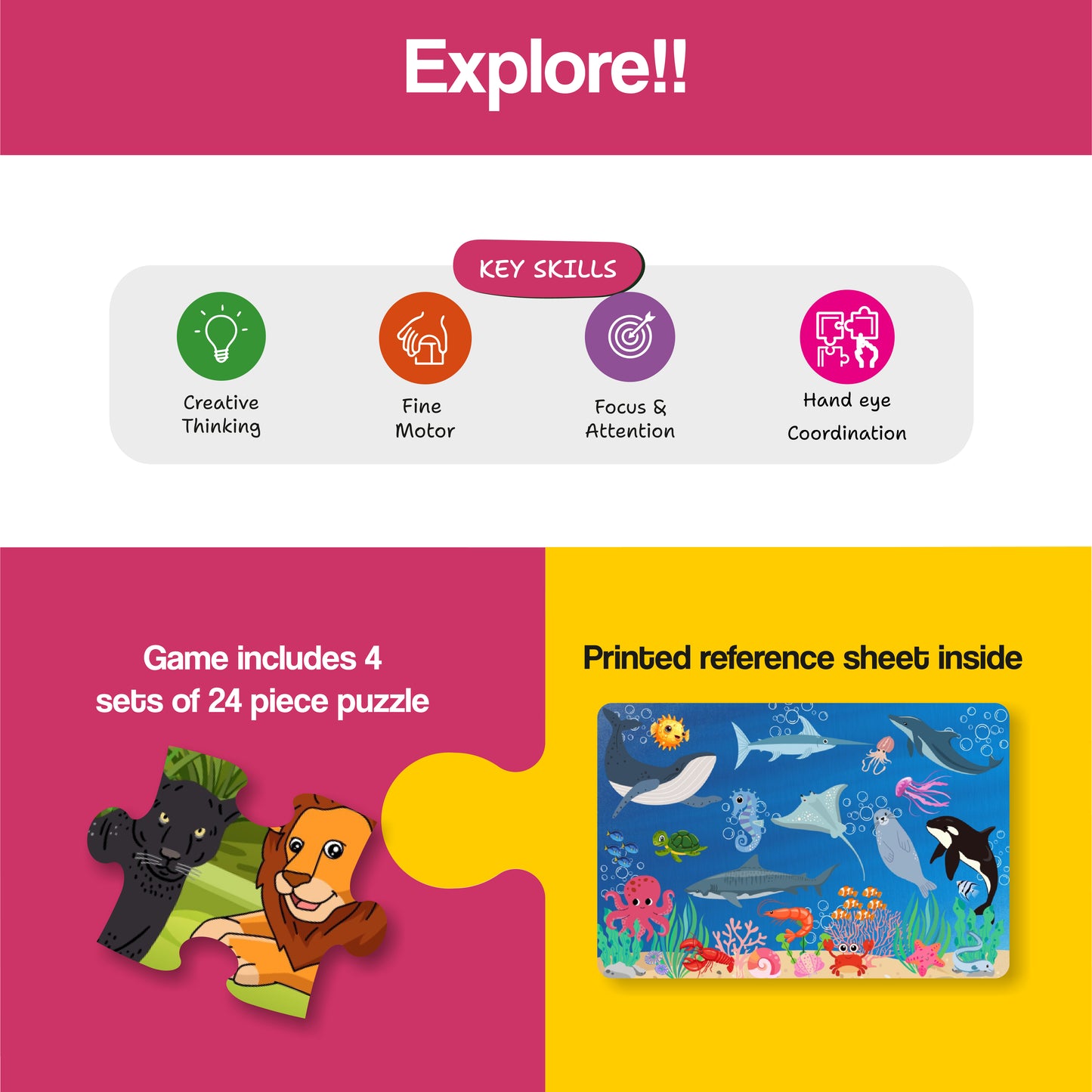 4in1 Puzzle : Animal Kingdom