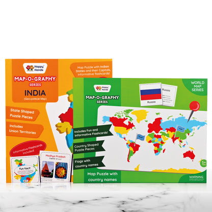 Voyager Combo (India Map and World Map Combo Pack)