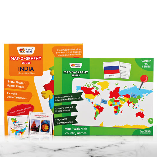 Voyager Combo (India Map and World Map Combo Pack)