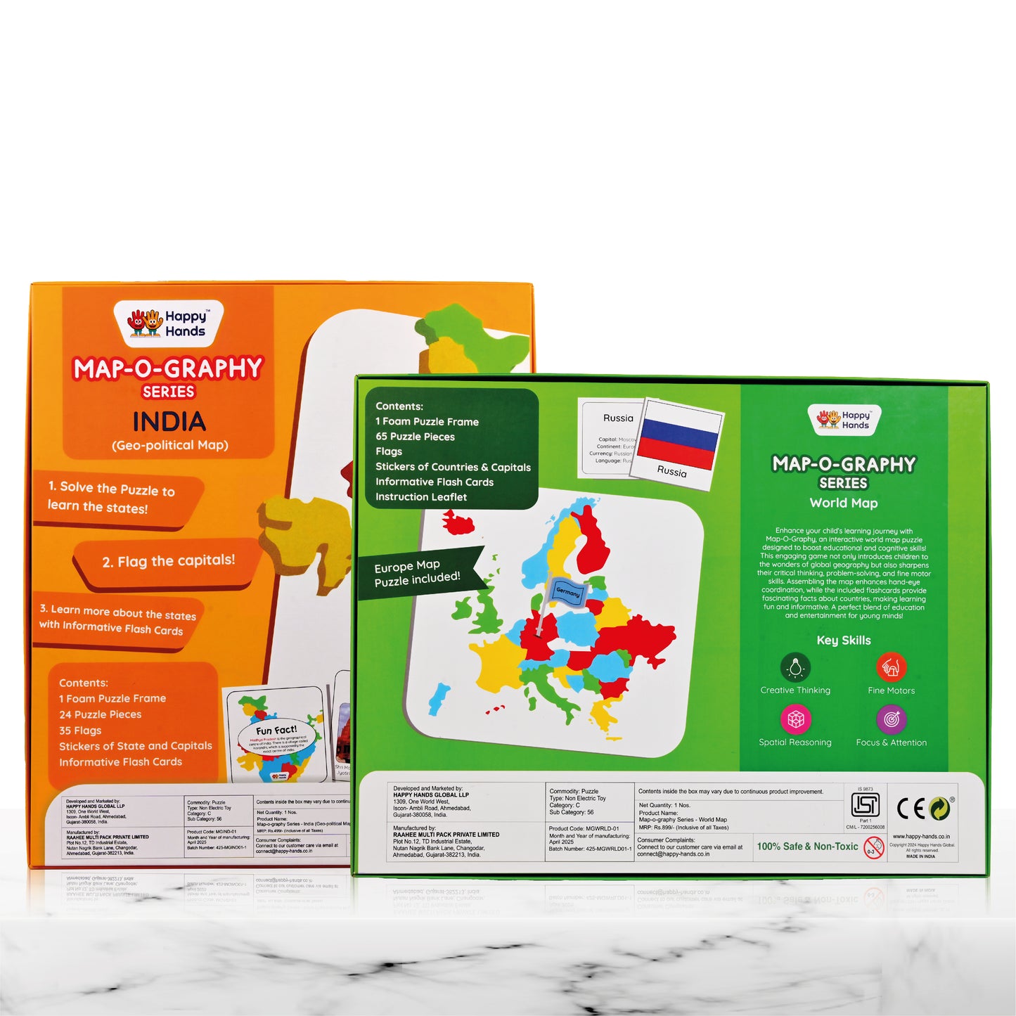 Voyager Combo (India Map and World Map Combo Pack)