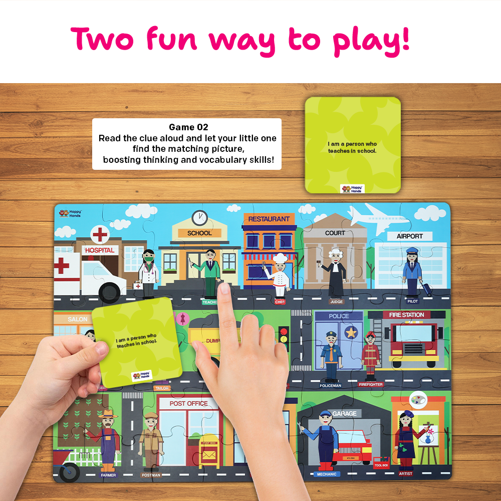 Jigsaw Jumble : Community Helpers | Jumbo Floor Puzzle with Flashcards