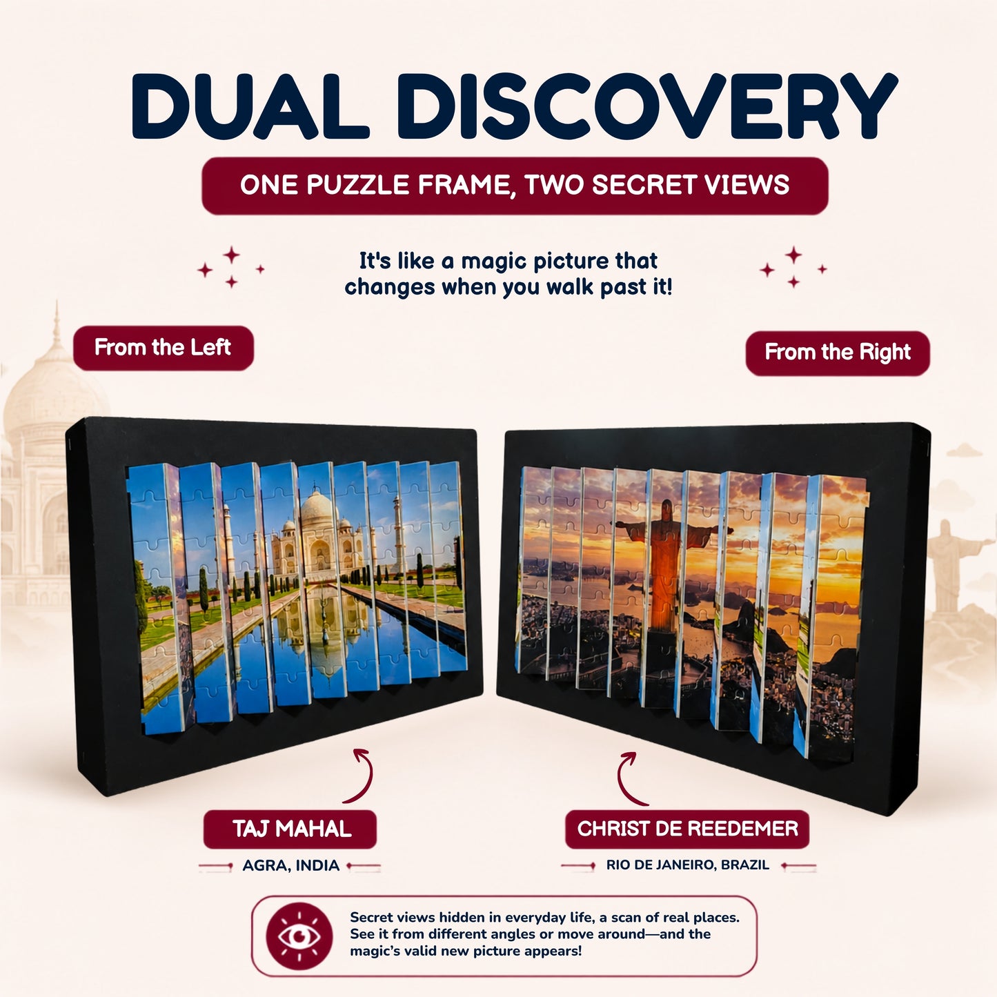 Dual Discovery - One Puzzle Frame Two Secret Views
