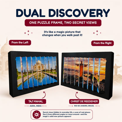 Dual Discovery - One Puzzle Frame Two Secret Views